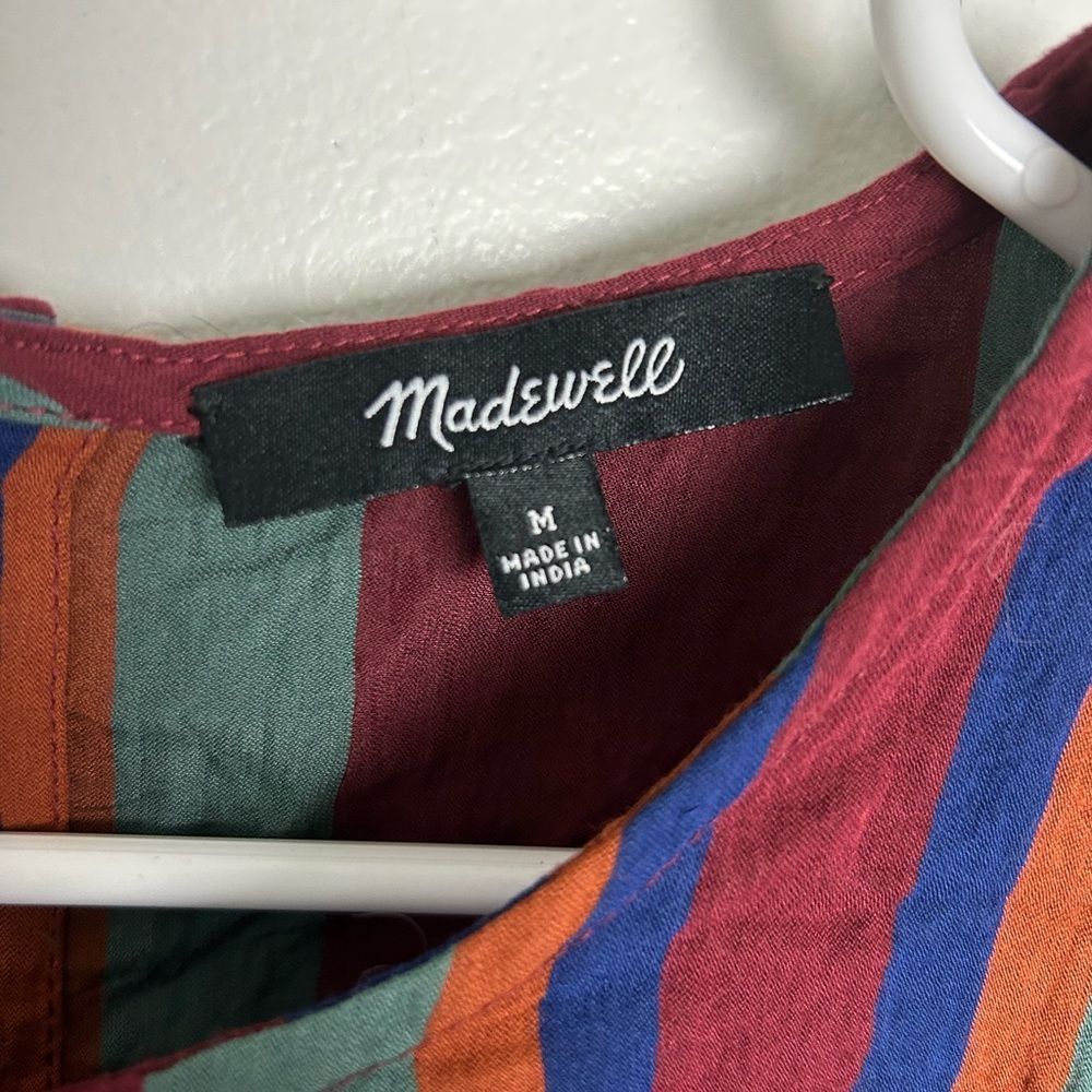Madewell Button-Back Tie Tee Rosalinda Stripe - Picture 3 of 5